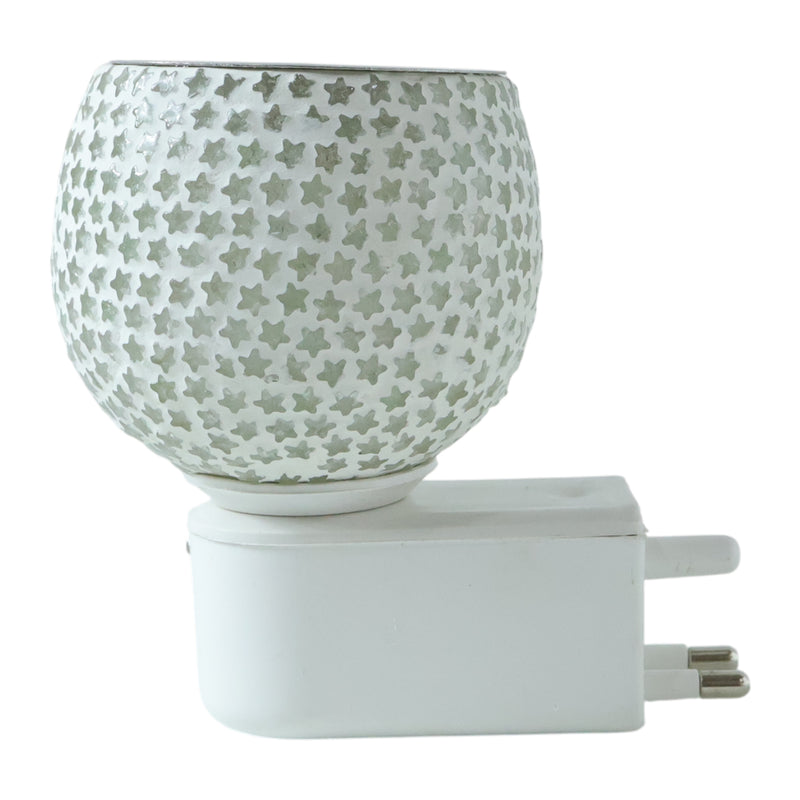 Premium Plug-in Star Cut Glass Aroma Diffuser Night Lamp (1 Pc)