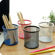 7991 Pen Holder Pen Holder Office Desk Metal Mesh Pen Stand Pencil Stationery Holder Desk Organizer Stand Storage Pencil Case (1 Pc) thumbnail 6