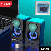 Rgb Desktop Speakers Plug And Play Usb Powered Speaker (2 Pc Set) thumbnail 7