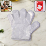 Disposable Transparent Plastic Gloves (100 Piece Pack) thumbnail 1