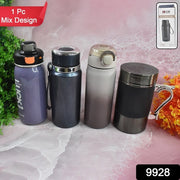 Stainless Steel Water Bottles Approx 600ml (Mix Design  Color  1 Pc) thumbnail 5