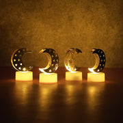 Decorative Moon Shaped Flameless Led Candles (4 Pc) thumbnail 2