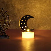 Decorative Moon Shaped Flameless Led Candles (4 Pc) thumbnail 4