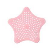 Baby Pink Silicone Star Shaped Sink Filter Bathroom Hair Catcher Drain Strainers For Basin thumbnail 4