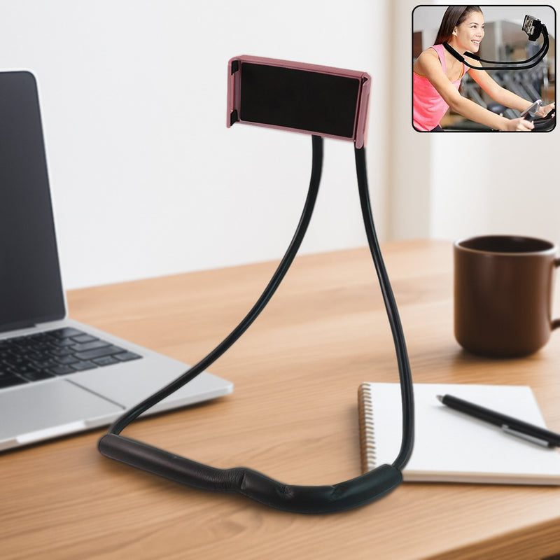 Neck Phone Holder  Desktop Lazy Stand - (1 Pc)