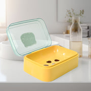 Plastic Soap Dish Portable Plastic Self Draining Soap Holder (1 Pc  Mix Color) thumbnail 1
