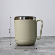 8137 Ganesh Premium Stainless Steel Coffee Mug With Heat Resistant Mug Lid. Approx 400ml Mug. thumbnail 4