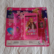3247 Barbiee Phone Watch And Glasses Set For Girls Beautiful Barbie Musical Phone Abs Plastic Toy Battery Operated Barbie Glass  Musical Mobile Phone   Toddler  Toy Phone For Kids  Calling Toy Phone (3 Pcs Set Battery Not Included) thumbnail 6