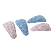 Textured Fabric Snap Hair Clips Set (4 Pc) thumbnail 3