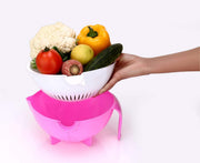 2214 Multifunctional Vegetable Fruits Cutter Shredder With Rotating Drain Basket thumbnail 3