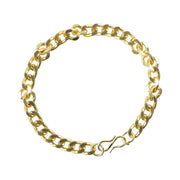 Classic Gold Finish Chain Link Bracelet For Men And Women (1 Pc) thumbnail 3