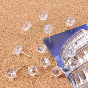 Transparent Crystal Head Push Pins Set For Notice Board (30 Pc) thumbnail 5