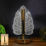 Elegant Plastic Led Table Lamp With Leaf Design Shade (1 Pc) thumbnail 5