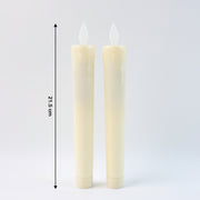 Set Of 2 Led Flameless Taper Candles thumbnail 2
