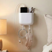 Multi-purpose Plastic Wall Mounted Mobile Charging Holder (1 Pc) thumbnail 1