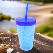 Plastic Reusable Sipper Tumbler With Lid And Straw (1 Pc  500 Ml  Mix Color  1 Pc) thumbnail 1