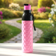 Plastic 1000 Ml Approxdiamond Pattern Leakproof Water Bottle (1 Pc) thumbnail 5