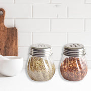 Apex Oregano  Chilli Flakes Dispenser Set  2 Pcs Glass Spice Shaker With Stainless Steel Lid thumbnail 3