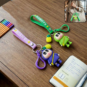 Cute Cartoon Doll Keychain With Strap And Pineapple Charm (1 Pc) thumbnail 1