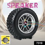 Portable Tyre  Wheel Shape Wireless Bluetooth Speaker (1 Pc) thumbnail 6