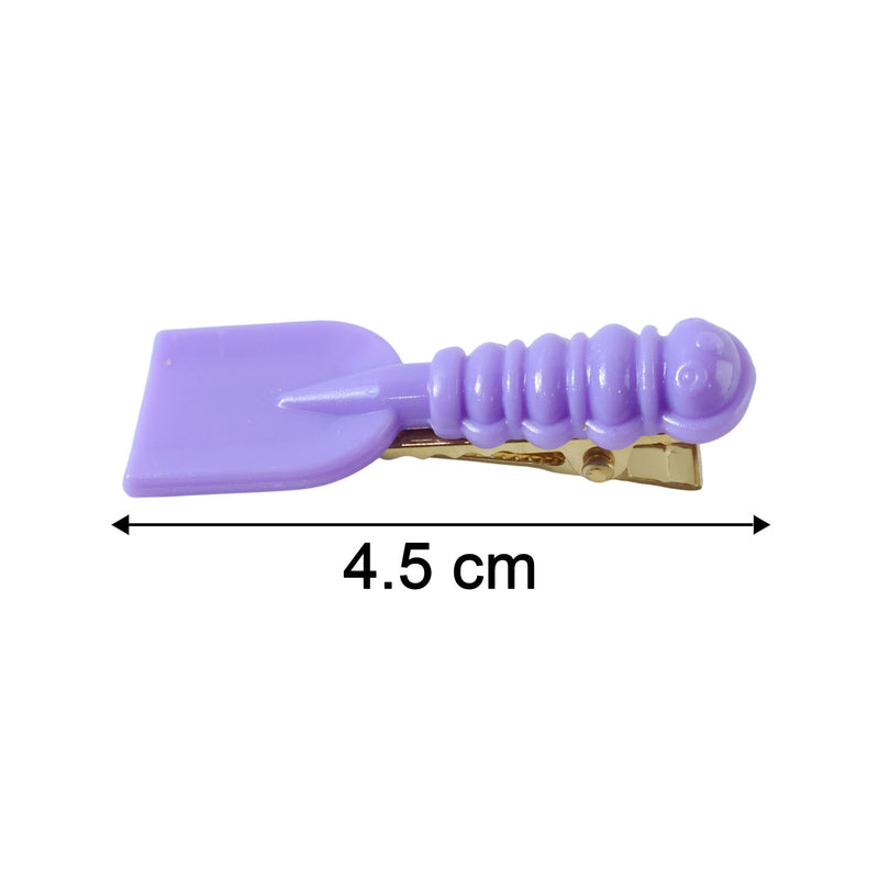 Cute Spoon  Spatula Shape Decorative Hair Clip Set (4 Pc)
