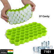 7161 Flexible Silicone Honeycomb Design 37 Cavity Ice Cube Moulds Trays Small Cubes For Whiskey Tray For Fridge (Multicolor) thumbnail 6