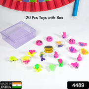 4489 20pc Mix All New Toy With Plastic Commander Container  Mix All Types Playing Toy For Kids thumbnail 5