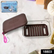 Bathroom  Travel Plastic Soap Box With Lid (1 Pc) thumbnail 5
