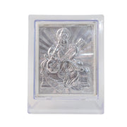 Elegant Silver Saraswati Maa Photo Frame With Stand (1 Pc) thumbnail 1
