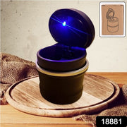 Portable Car Ashtray With Lid And Blue Led Light (1 Pc) thumbnail 4