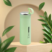 Water Bottle 400ml Leak Proof Glass Water Bottle With Daily Water Intake For Gym And Children Nice Bottle (1 Pc  Light Green Color) thumbnail 5
