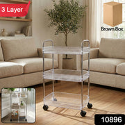 3 Layer Multipurpose Storage Trolley With Wheels thumbnail 7