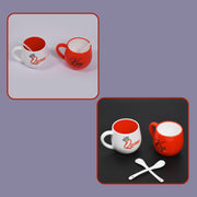 4764 King  Queen Printed Couple Matching Coffeetea Plastic Coffee Mug (300ml Set Of 2) thumbnail 5