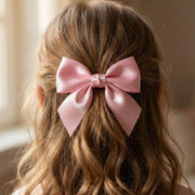 Elegant Satin Hair Bow Clip For Girls  Women (1 Pc) thumbnail 2