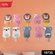 Wall Mounted Cartoon Hooks Self Adhesive Hooks (10 Pcs Set) thumbnail 5