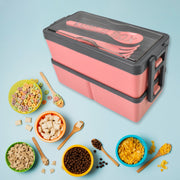 Plastic 3 Layer Leak Proof 3 Compartment Lunch Box For Office  (1 Pc) thumbnail 4