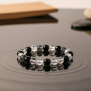 Elegant Dual-tone Crystal Beaded Stretch Bracelet (1 Pc) thumbnail 4