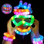 8055 Mini Pop Tubes Colourful Tubes Sensory Toys Stretch Pipe Toy Fidget Tube Toys Pull Tubes Fidget Toys Sensory Stretch Tubes Fun Tubes For Autism Children Kids Adult Reduce Anxiety (Pack Of 12) thumbnail 1