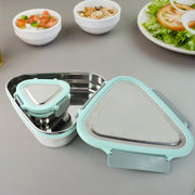Ganesh Trinity 2-piece Stainless Steel Triangle Lunch Box Set thumbnail 3