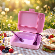 Smart Leak Proof Lunch Box With 3 Compartments And Spoon Set (1 Set) thumbnail 5