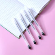 Transparent Smooth Writing Black Gel Pens Set Of 6 Pieces thumbnail 1