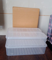 5637 Plastic Food Storage Container For Fridge Fridge Storage Boxes With Lid Stackable Fridge Storage Containers Freeze Organizer Items And Storage Vegetable Storage Box For Fridge (3 Pcs Set) thumbnail 6