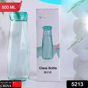 5213 Glass Fridge Water Bottle Plastic Cap With Two Water Glass For Home  Kitchen Use thumbnail 7