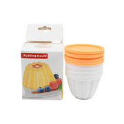 5971 Pudding Molds Custard Mould Mould For Jelly Ice Creams Set Of 4 Cups With Lid thumbnail 5