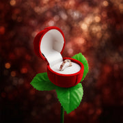 Artificial Rose Flower Shaped Jewelry Ring Box (1 Pc) thumbnail 4