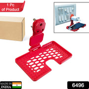 6496 Multi-purpose Wall Holder Stand For Charging Mobile Just Fit In Socket And Hang (Red) thumbnail 7