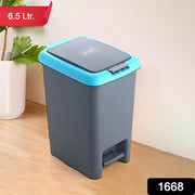 Apex Plastic Push N Pedal Dust Bin  Hands-free Operation Compact Design 6.5 Liters (1 Pc  Mix Color) thumbnail 5