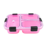 Plastic 3 Compartment Insulated Lunch Box Lunch Box (1 Pc) thumbnail 3