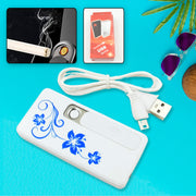 8882 Stylish Electric Usb Lighter For Men  Women Regular Cigarettes Portable Usb Rechargeable Flameless Coil Slim Cigarette Lighter With Charging Cable Windproof E Lighter Lighter For Smoking (1 Pc ) thumbnail 5