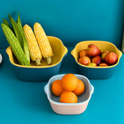 5228a  Kitchen Bowl Plastic Washing Bowl And Strainer Drainer Basket For Home  Kitchen Use thumbnail 3